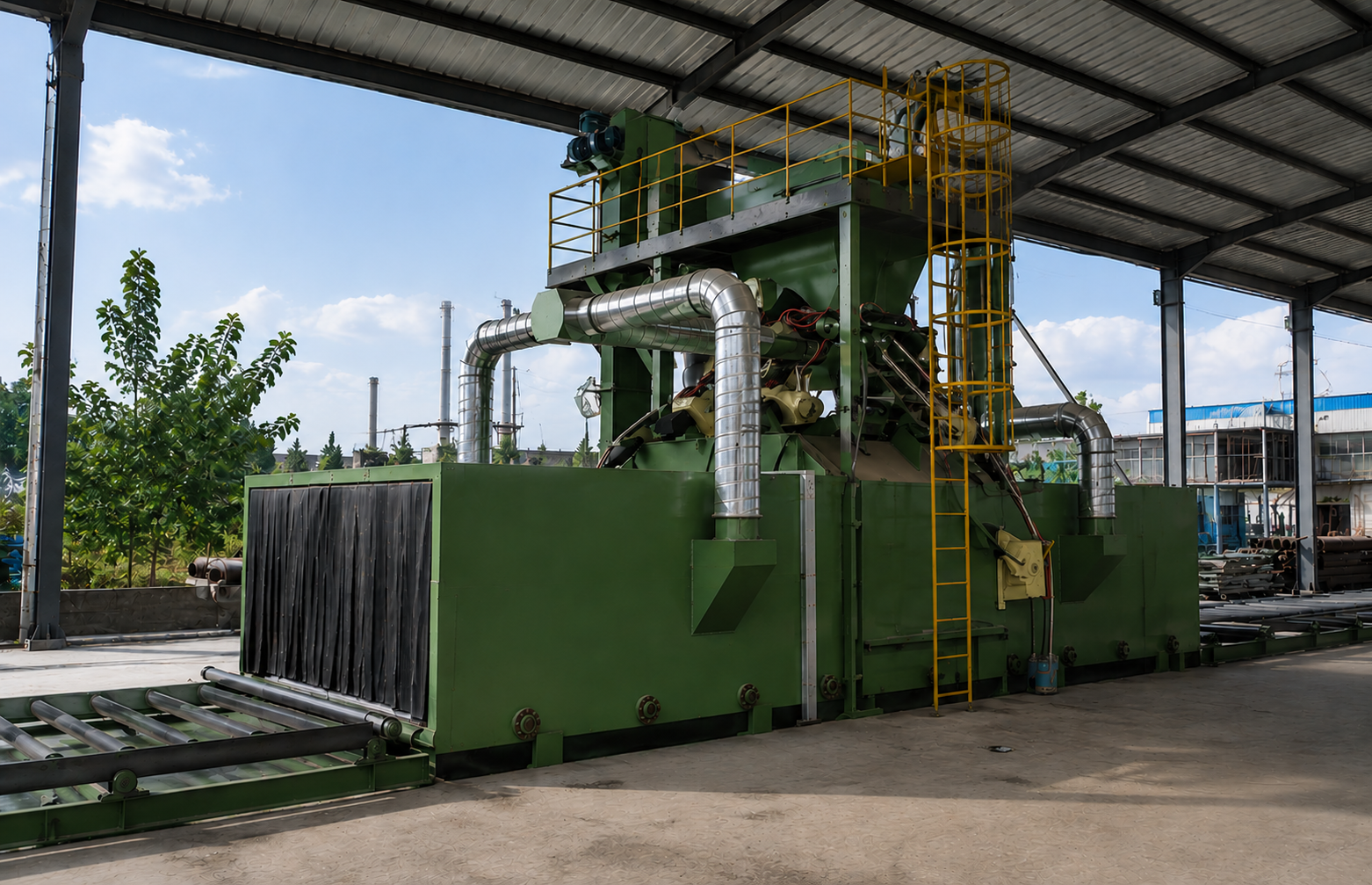 Shot blasting using centrifugal wheel technology